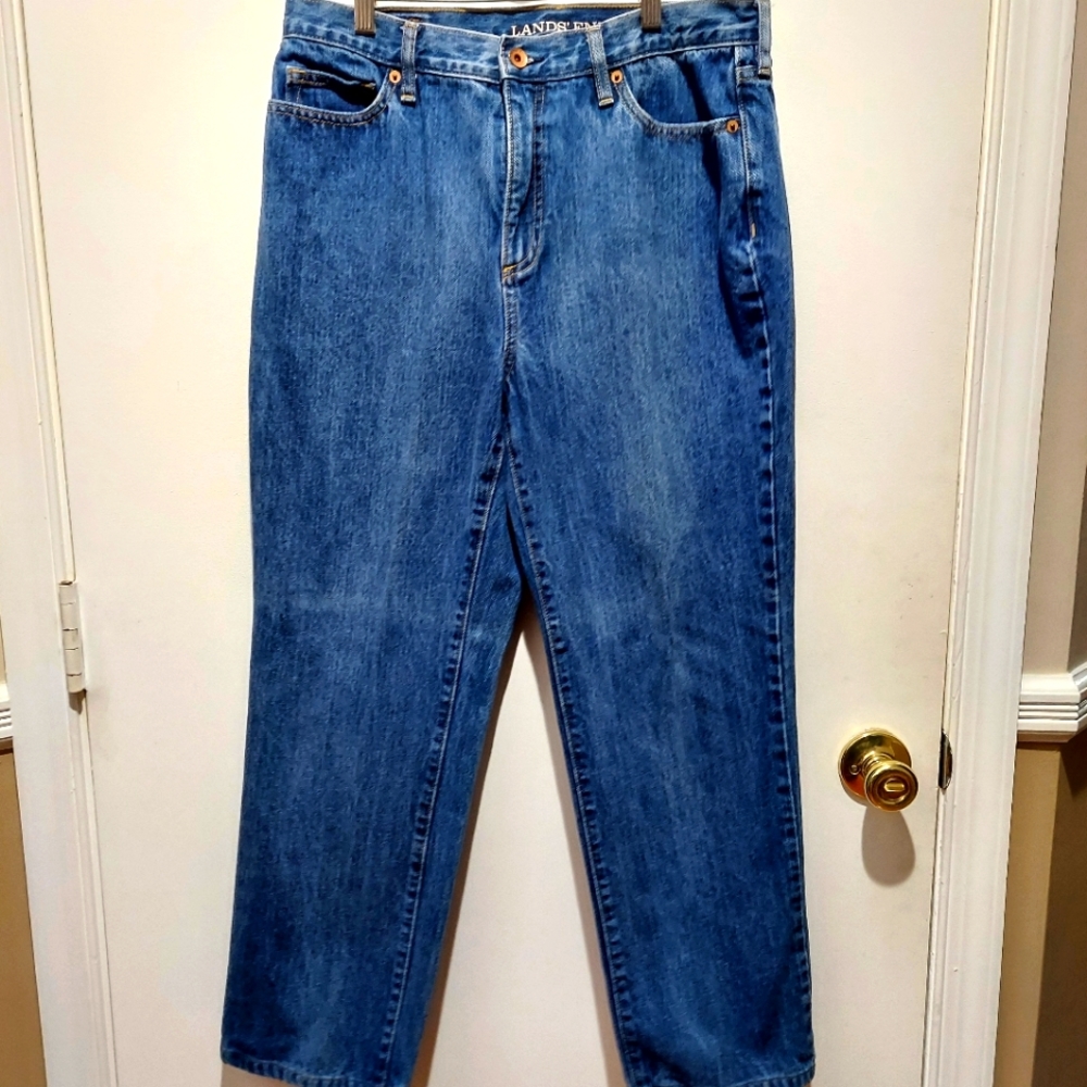 Women's Lands' End jeans, size 12 fit number 3.